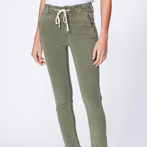 PAIGE green drawstring pants 30 - Picture 7 of 9
